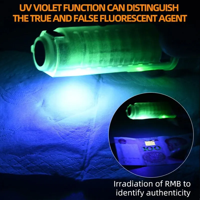 MINI lampe de poche puissante, porte-clés multifonction, Mini lampe torche à clé LED, Rechargeable, 7 Modes d'éclairage, Camping, pêche  39