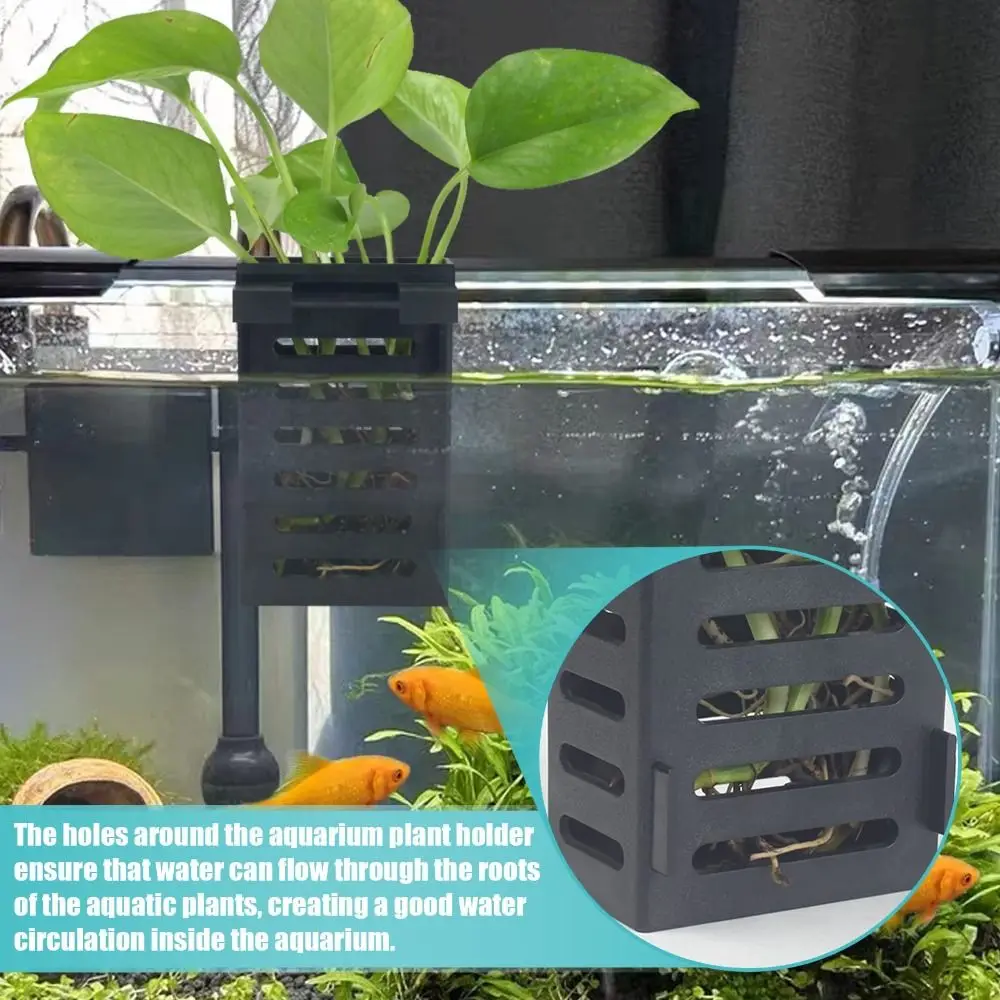 Hydroponic Glass Pot Aquarium Plant Holder Glass Pot Water Plant Landscape Cultivation Rack Planted Tank Landscaping Basin