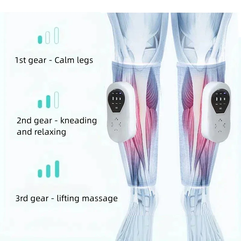 Electric Leg Charging Calir Compression Massager With Three Massage Modes Thigh And Knee 360° All-Round Packag_voghion.com