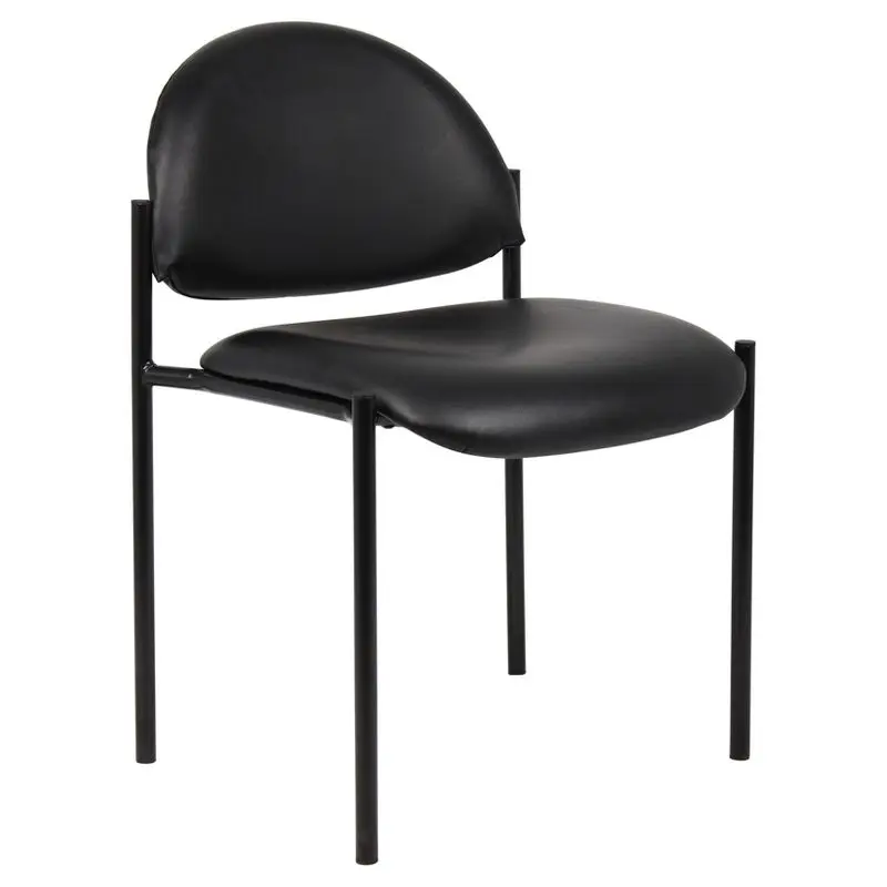 Black Caressoft Armless Stacking Chair for Compact Spaces contemporary stacking chair for versatile use