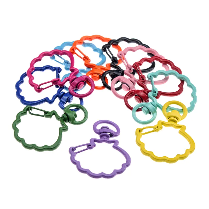 

5-20Pcs Multicolor Keychain Rotatable Buckle Hook Swivel Lobster Clasp KeyChains Metal Key Chains For Bag Charm Accessories