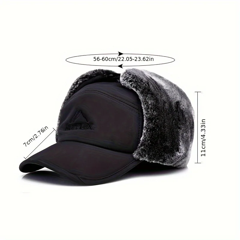 Winter Thickened Baseball Cap Warm Windproof Warm Earmuff Hat Men Women Breathable Outdoor Skiing Fishing Face Cover Cap