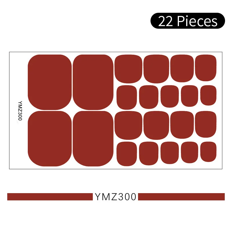 White Toe Nail Sticker Wraps Adhesive Decals Toenail Polish Strips DIY Foot Decals Manicure Full Cover Foot Stickers