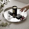 Nordic Light Luxury Round Stainless Steel Tray Fruit Dish Coffee Tea Wine Set Storage Tray Serving Plate Living Room Organizer 1