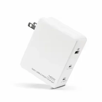Portable 140W GaN Adapter Lightweight Ultra-Fast Charging 3.1 PD DC Port Chargers & Power Supply with OTP & OVP Protection