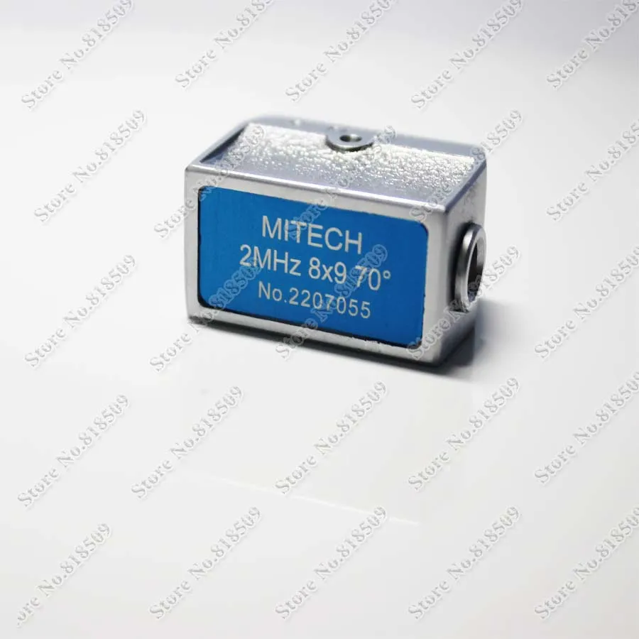 Mitech 2MHz 8x9mm 45 / 60 / 70 degree Angle Beam Signal Element Probe Transducer for Ultrasonic Flaw Detector