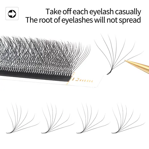 XIUSUZAKI W Shaped Bloom 2D 3D 4D 5D 6D 7D 8D Automatic Flowering Premade Fans Eyelashes Extensions Natural yy Individual Lashes - Image 7