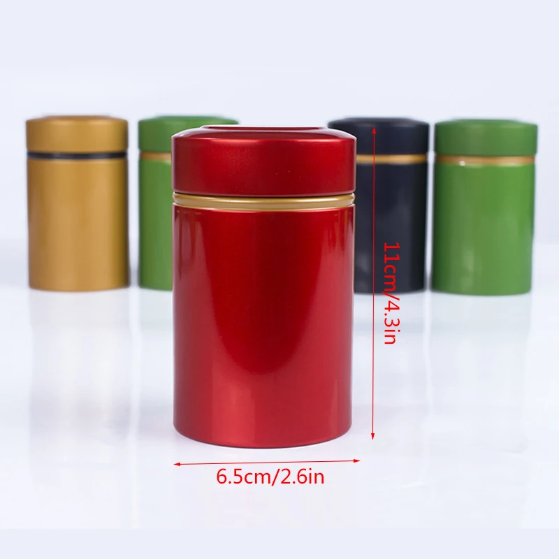 Portable Metal Tea Can 50g Tinplate Tea Storage Tin Containers for Loose Dry Leaves