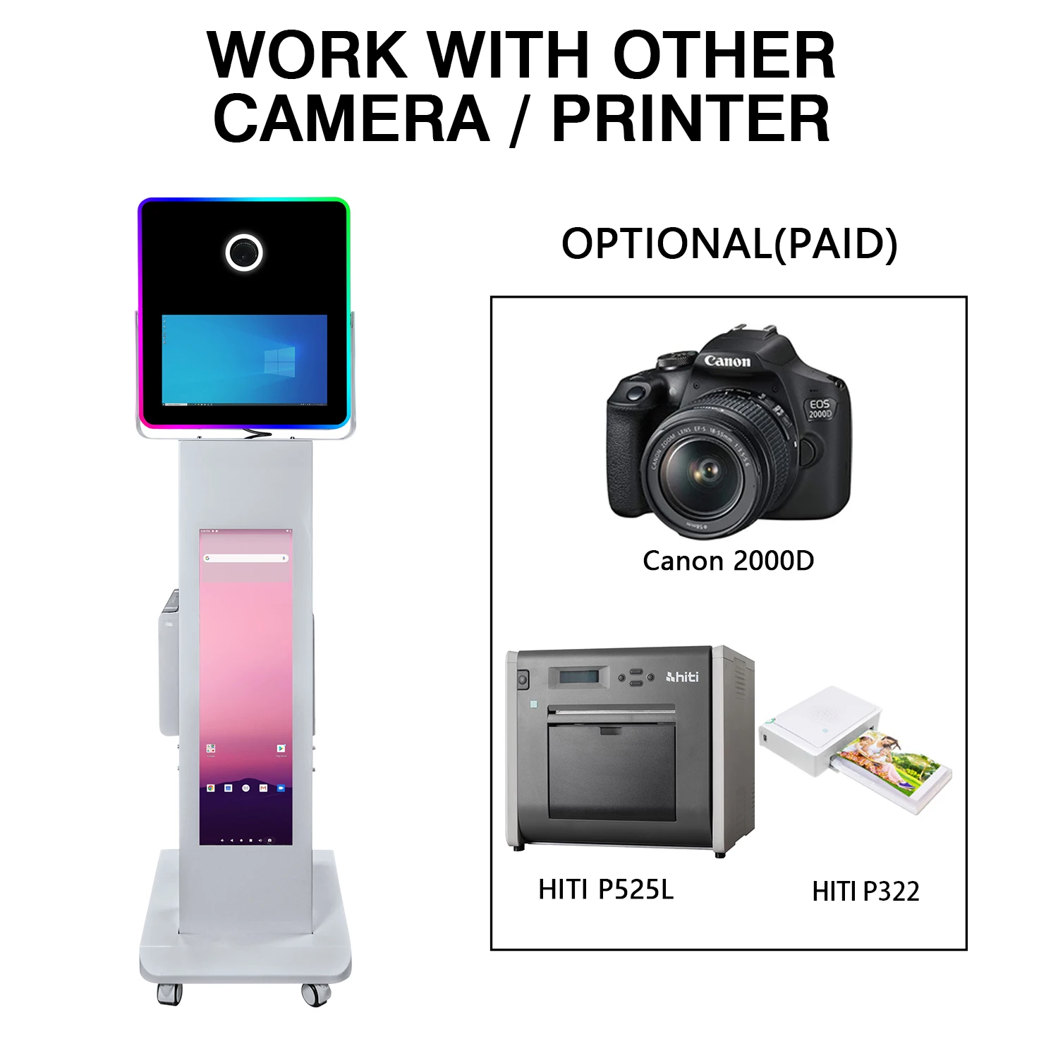 Magic Mirror Photo Booth for DSLR Camera with Touch