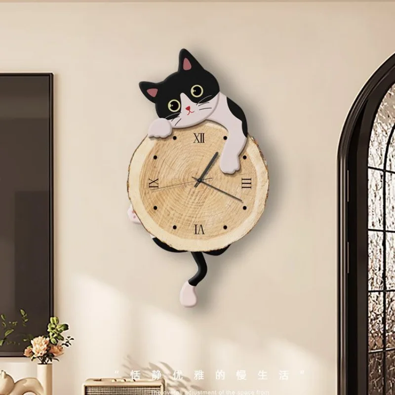 Cartoon Cat Swing Wall Clock 2