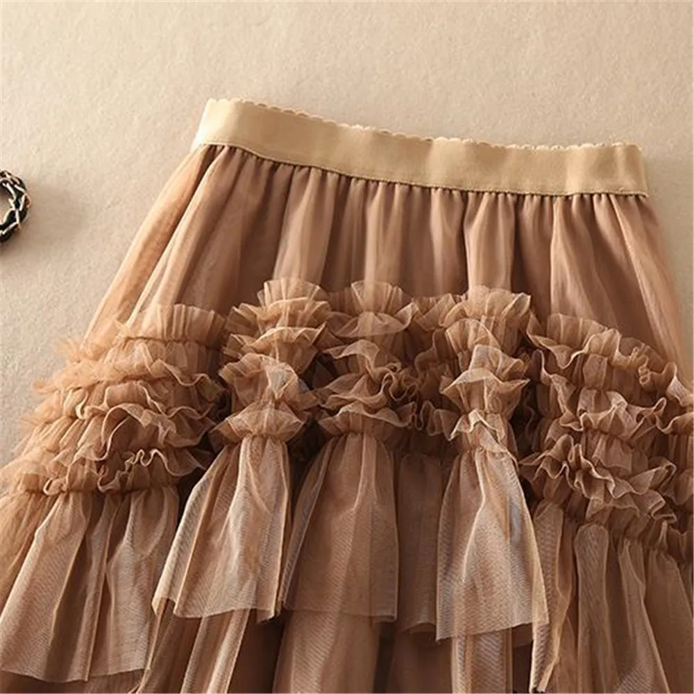 Jupe Tutu Tulle 4 Couches Femme - Avec Paillettes, Taille élastique 50-115cm, Multiple Occasions
