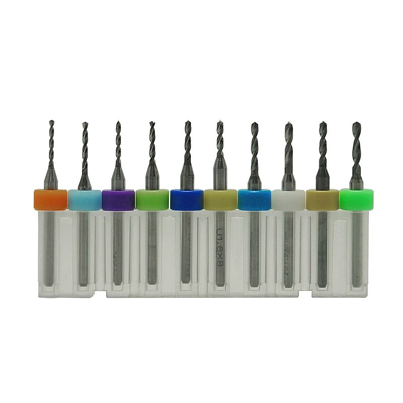 10Pcs PCB Mini Drill Bit Set Tungsten Steel Carbide Metal Drill for CNC Router Machine Bits Tool Kits 3.175mm