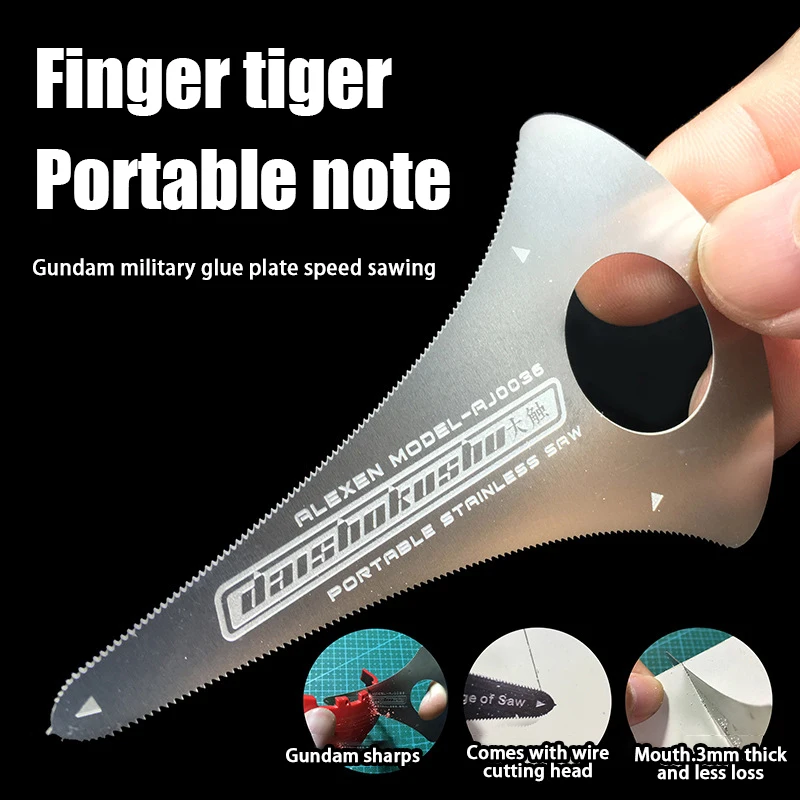 Portable Hand Saw Military Model Hobby Plastic Plate Cutting Tools Stainless Steel Saw Blade