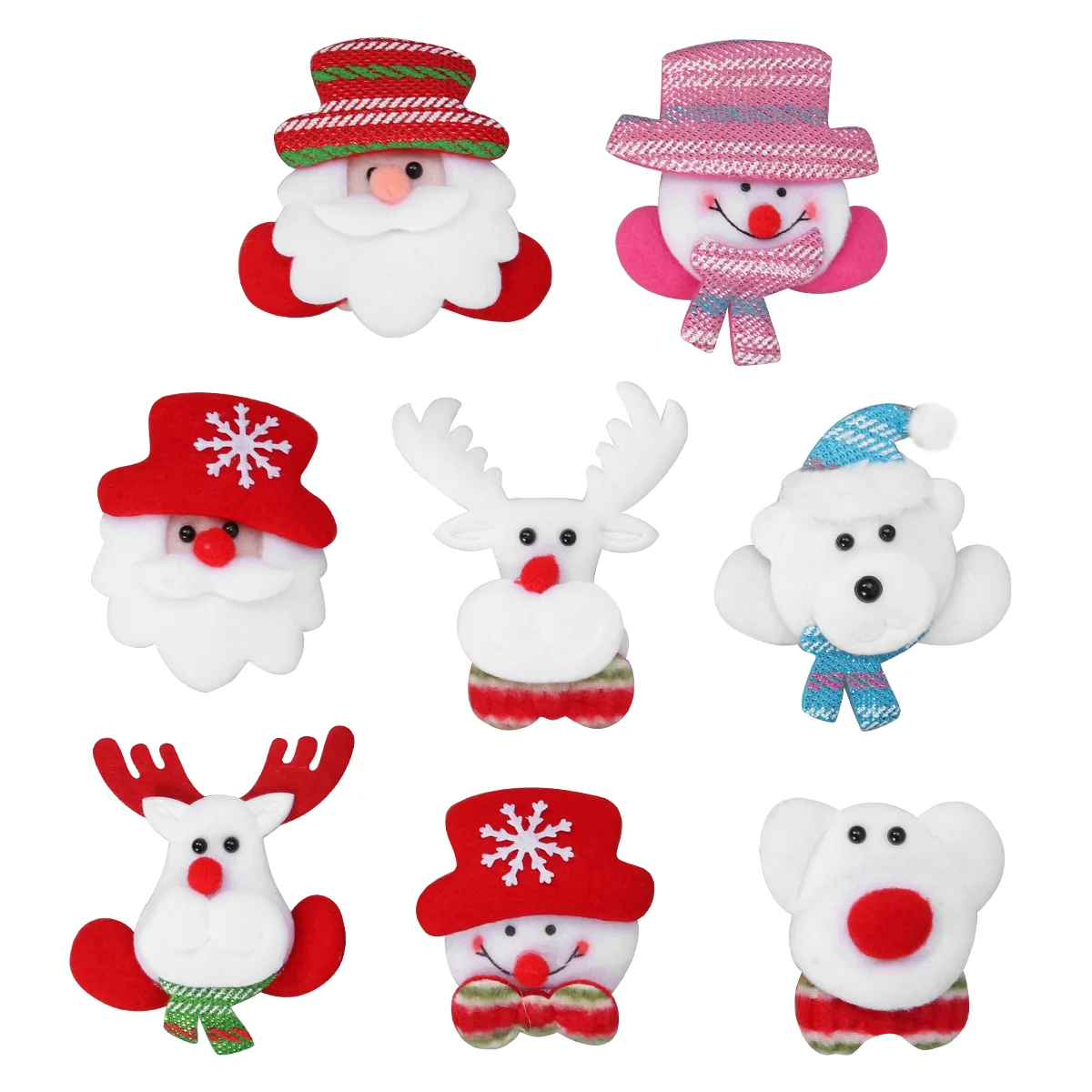 

Christmas LED Brooch Luminous Glowing Badge Clips Hair Clips Party Favors Birthday Gifts For Kids Random Style