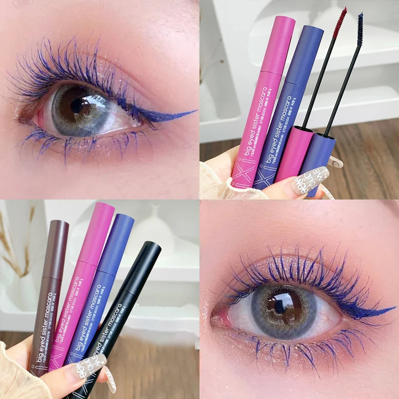 

Colorful Eyelashes Lengthening Mascara Waterproof Long Lasting Lash Black Brown Red Blue Eyelashes Extension Make Up 3D Mascara