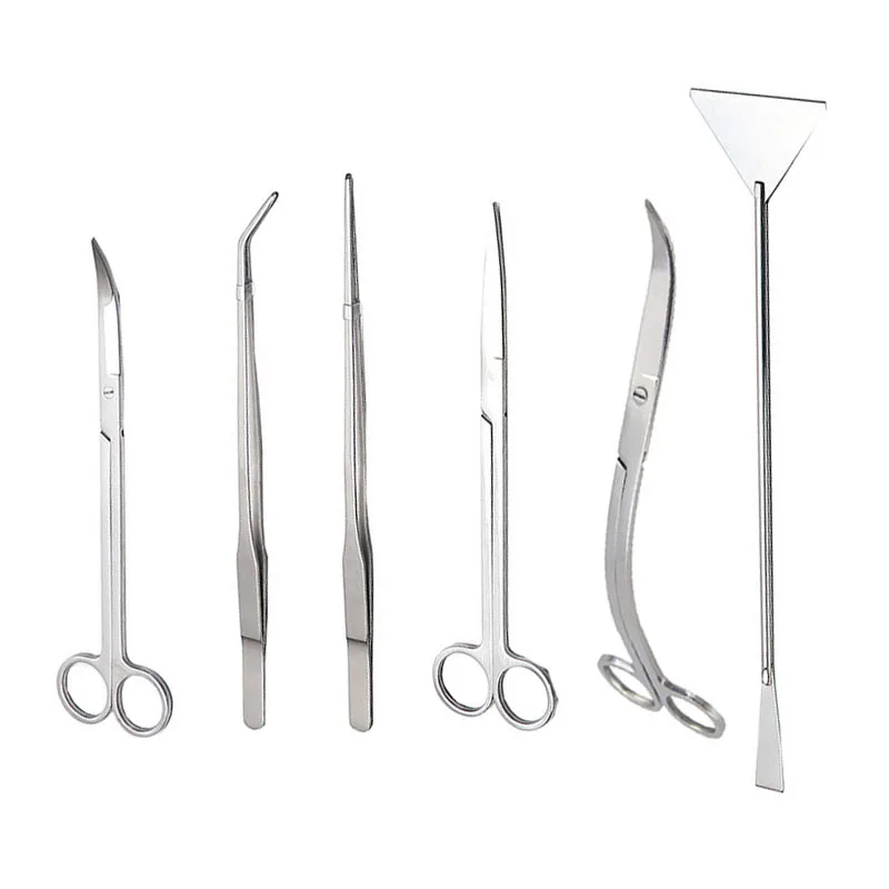 Aquarium Cleaning Tools Scissor Tweezer Plants Wave Scissors Grass Stainless Storage Holder Aquarium Accessories
