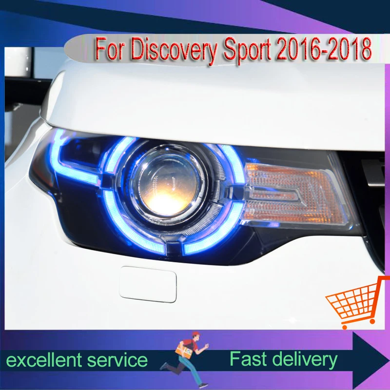 

Auto Headlights For Land Rover Freelander 2016-2018 Front Lamp LED Bulbs DRL Upgrade Head Light Projector Lens Car Accessories