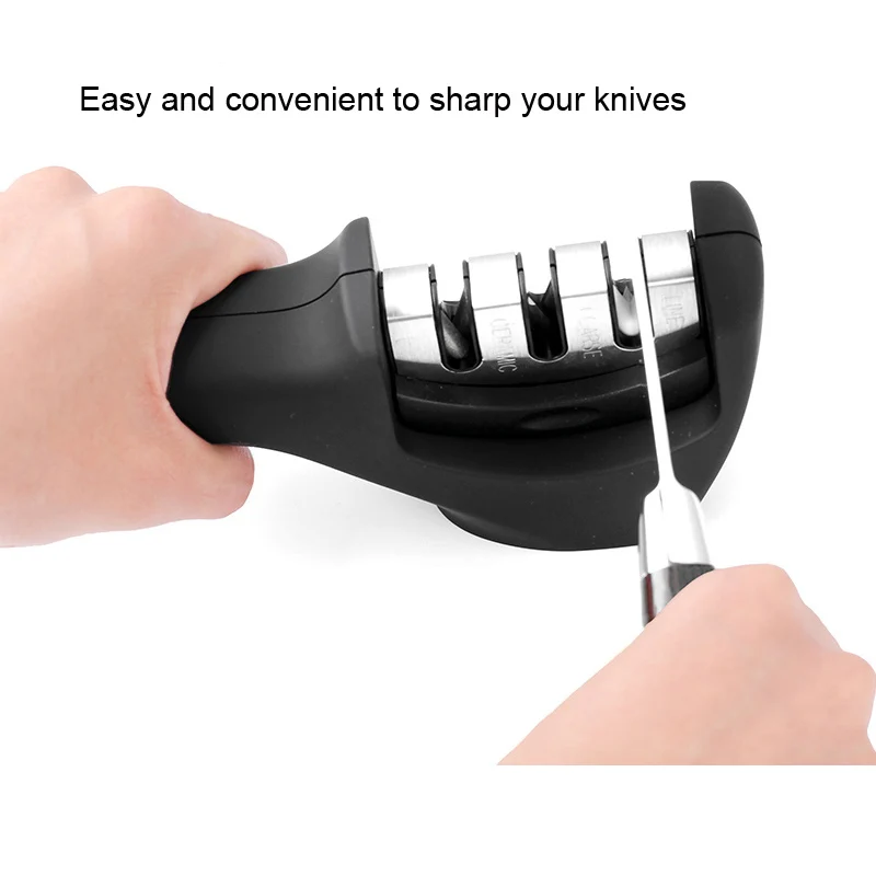 Zulay Knife Sharpener for Straight and Serrated Knives Stainless