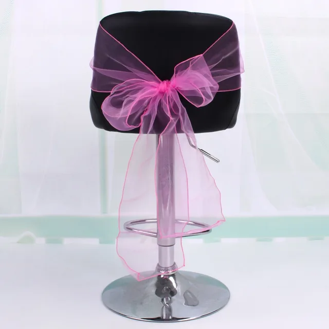 10 Pack Organza Szék Sashes Íj Esküvői Party Dekoráció Promóciós Ár Legjobb Egyedi Minőségű Csomó Nyakkendő - Image 5