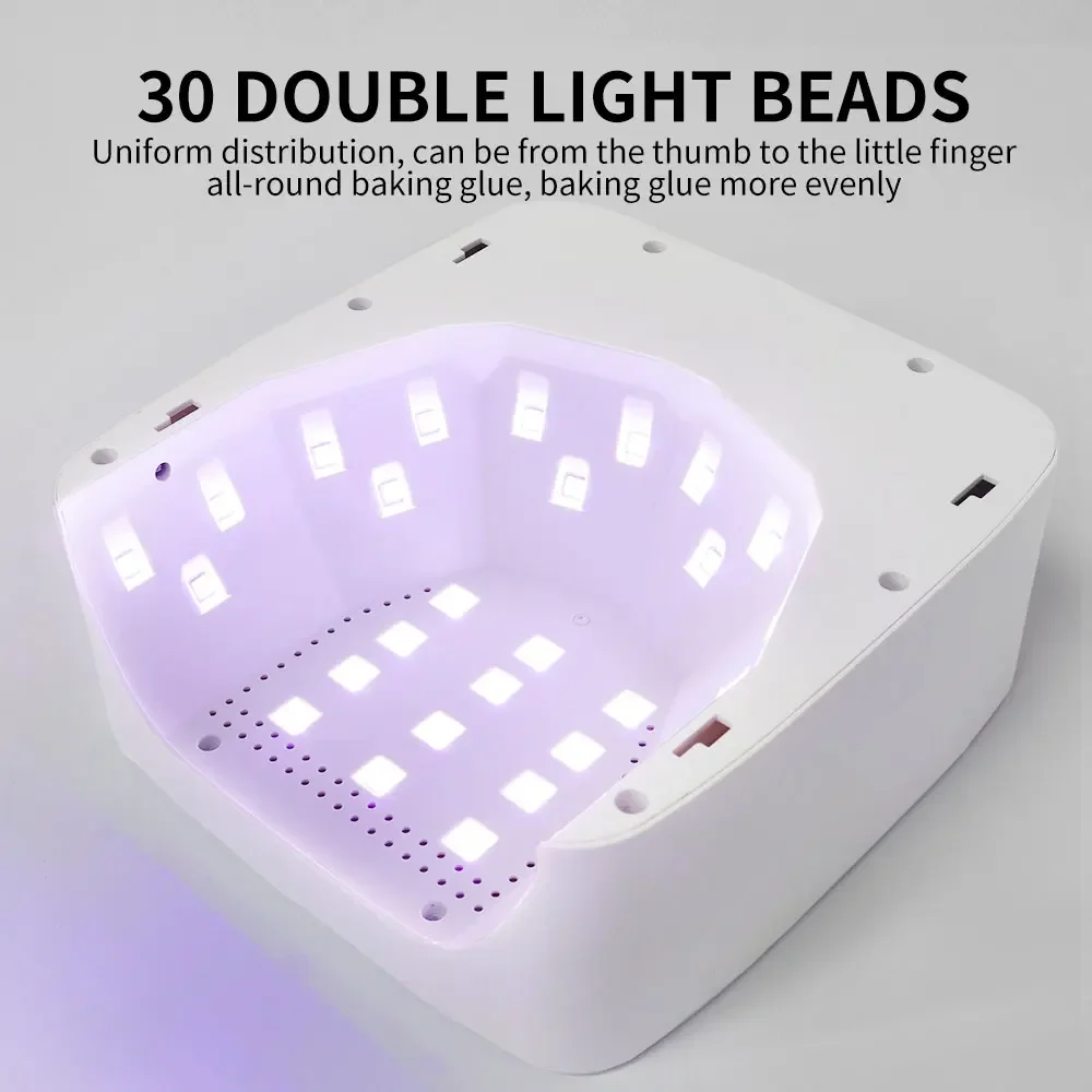 올인원 120W 브러시리스 매니큐어 먼지흡입기 충전식 UV LED 네일 램프 디자인