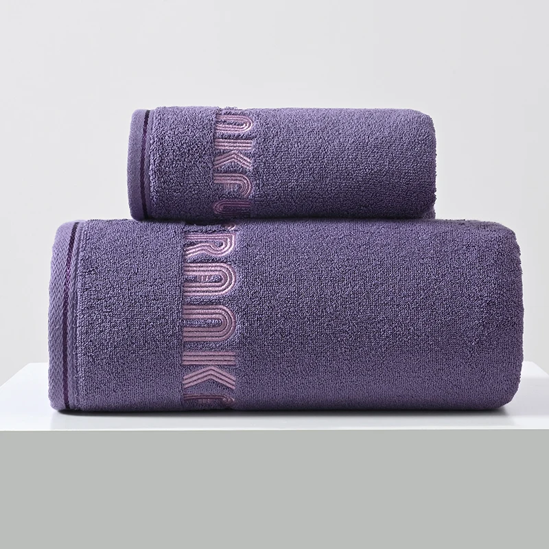 

2pcs Large Bath Towel Set Adult Combed Cotton Luxury Hotel Spa Bath Towel Bathroom Soft Absorbent 3pcs Face Towel 34X74 80X160