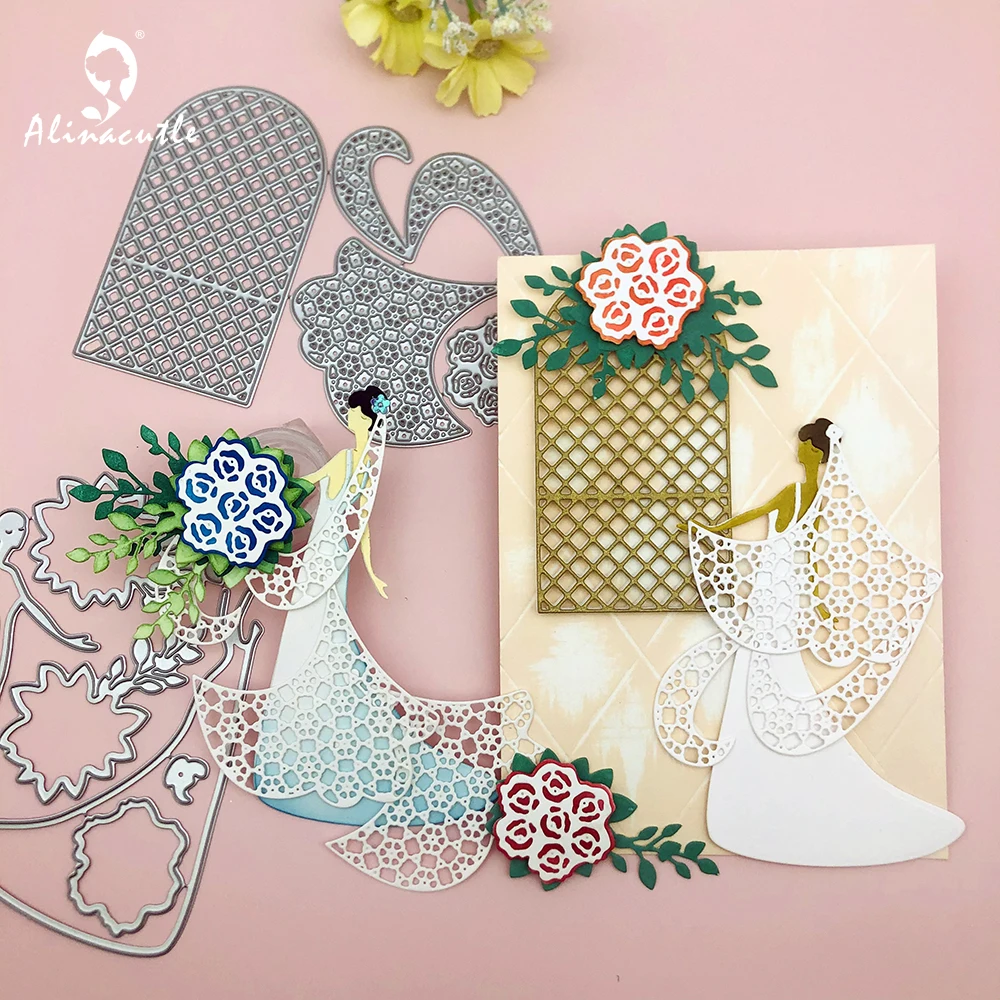 Alinacutle Planner Leaflet Die,Metal Cutting Die Cut,Card Frame Die Set, Paper Craft Die-Cuts Art Template Nesting Frame Album Page With 4 Photo Corner Die
