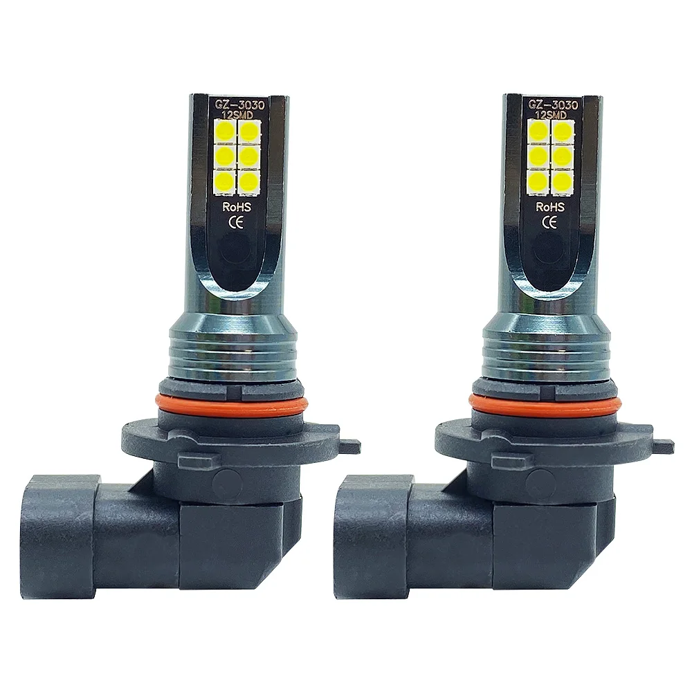 Carro LED Lâmpadas de nevoeiro, Auto condução Correndo Lâmpadas, H11, H8, H9, H10, H1, H3, H4, H7, 9005, 9006, 6000K, 8000LM, 80W, 12V, 2 PCes