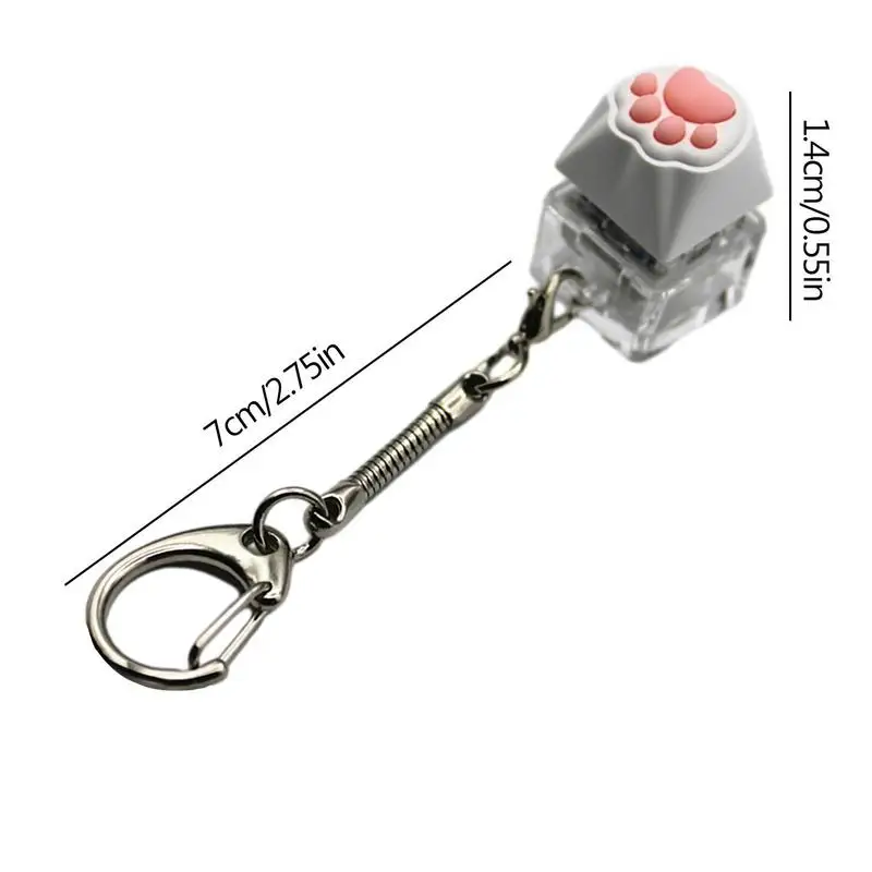 Keycap Fidget Keychain Toy Silicone Small Safe Multifunctional Sensory Toys Relaxing Supplies for Station Outdoor 6