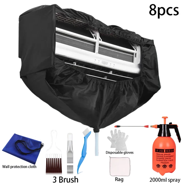 100 cm 39,3 pouces grand noir climatisation nettoyage couverture mural étanche poussière lavage sac d'eau protecteur Kit de nettoyage 1