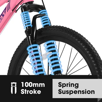 Ecarpat Mountain Bike 24 26 Inch Wheels, 21-Speed Disc Brake, Female Bicycles, 15 2