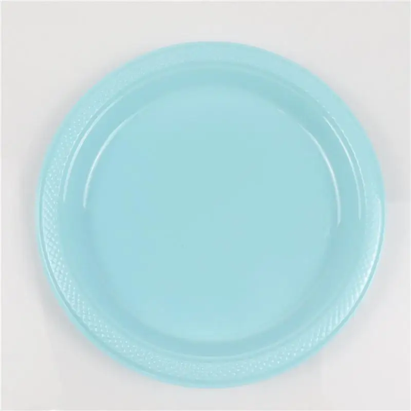 8 Inch Festive Items Disposable Plate Plastic Ps Plate Color Round Cake Tableware Barbecue