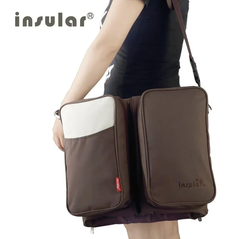 2 in 1 Messenger Diaper Bag Movement Baby Bed Travelling Changing Bags Fold Baby Bed Mummy Maternity Nappy Nursing Backpack 5