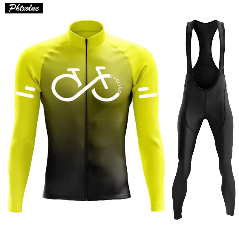 Long Sleeve Cycling Jerseys Set Men Bike Clothing Autumn Breathable Bicycle Mountain Clothes suit Maillot Ropa Ciclismo
