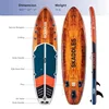 Inflatable Stand Up Paddle Board for fishing yoga fitness family fun; PVC material; blue; 106 with non-slip deck and complete a
