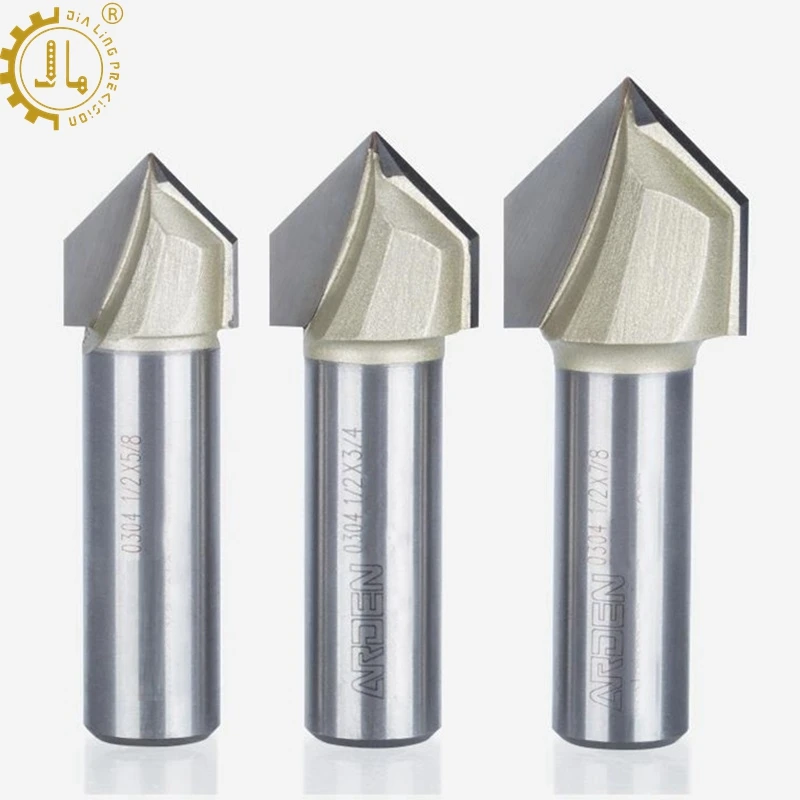 woodworking vise Arden 3D V Groove Cut Woodworking CNC Machine Milling Cutter Tools 3D V End Mill Router Bit For Wood milling cutter