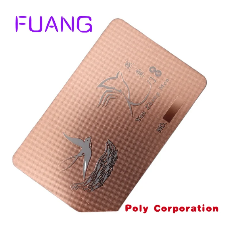 Custom  Cheap Printing Rose Gold Laser Cutting Engraved Name Logo Luxury Stainless Steel Metal Business Card Metal Cards With Nf a3 a4 paper cards thick white cardboard paper cutting sketching diy craft business card making printing cardboard 80g 450g