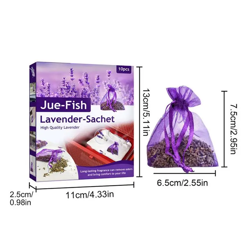Lavender Sachet 10pcs Home Fragrance Packets Dried Lavender Packets For Drawers & Closets Deodorizers Fresh Scents For Home images - 6