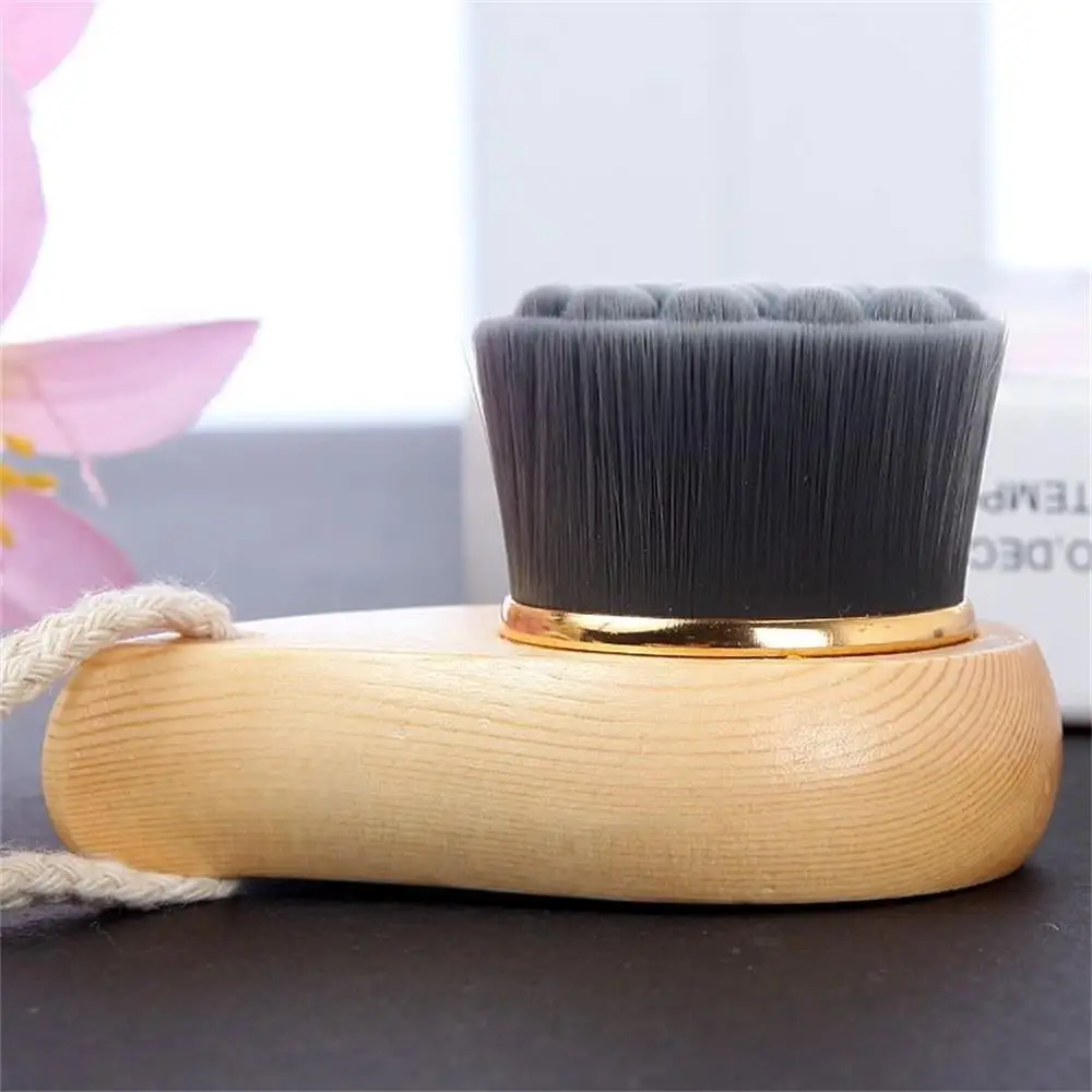 Deluxe Wooden Handle Facial Cleansing Brush - Deep Cleanse & Revitalize Your Skin