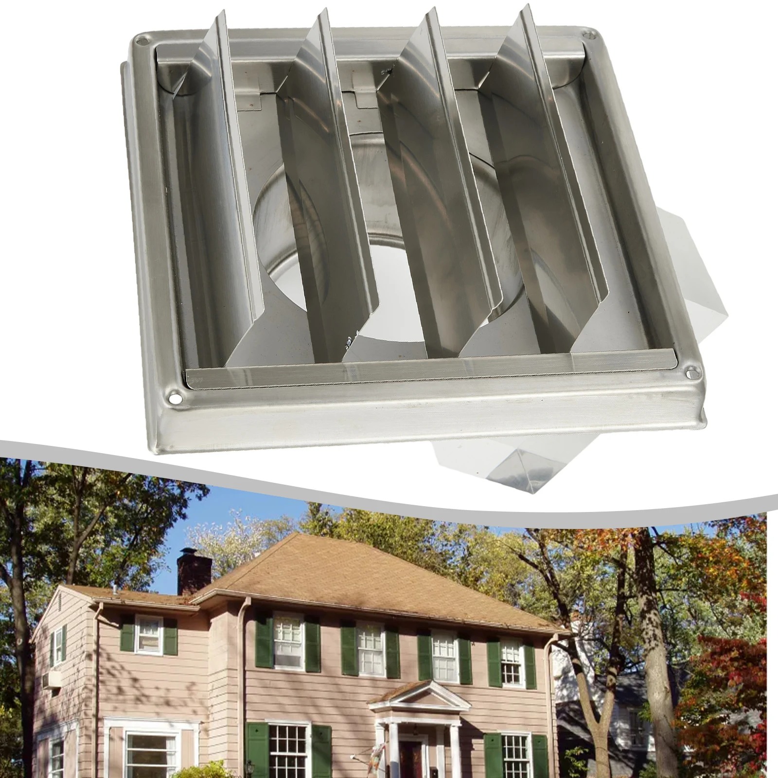 

Movable Stainless Steel Vent Air Outlet Wall Ventilation Cap Corrosion-resistant Durable Silver Stainless Steel