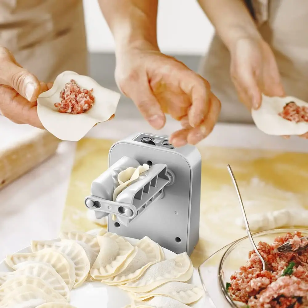 Automatic Electric Dumpling Maker Machine Manual Double Head Press  Dumplings Mold Diy Empanadas Ravioli Mould Kitchen Tool - Dumplings -  AliExpress