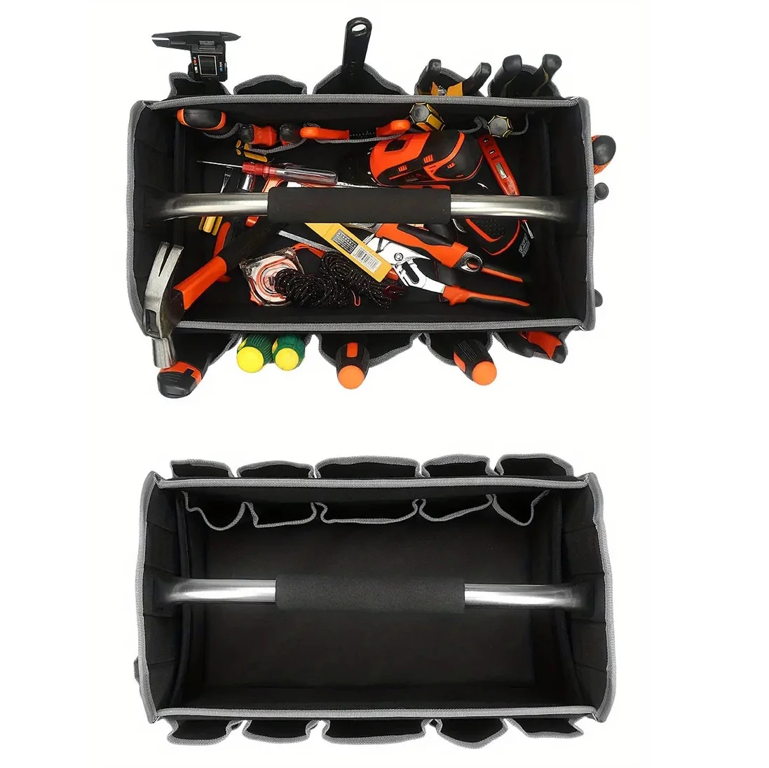 16 Inch Heavy Duty Electrician's Tool Bag Open Top Softsided Storage Organizer 1pc
