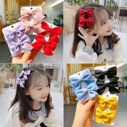 2 Piece/Set Cute Girls Bow Hair Clip New Sweet Princess Hairpin Fashion Trend Duckbill Clip Barrettes Kids Hair Accessories