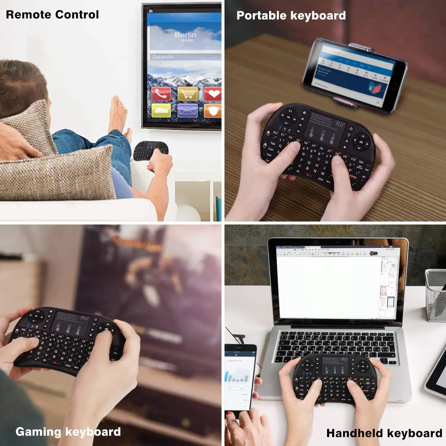 portátil 2.4ghz teclado sem fio para smartphones