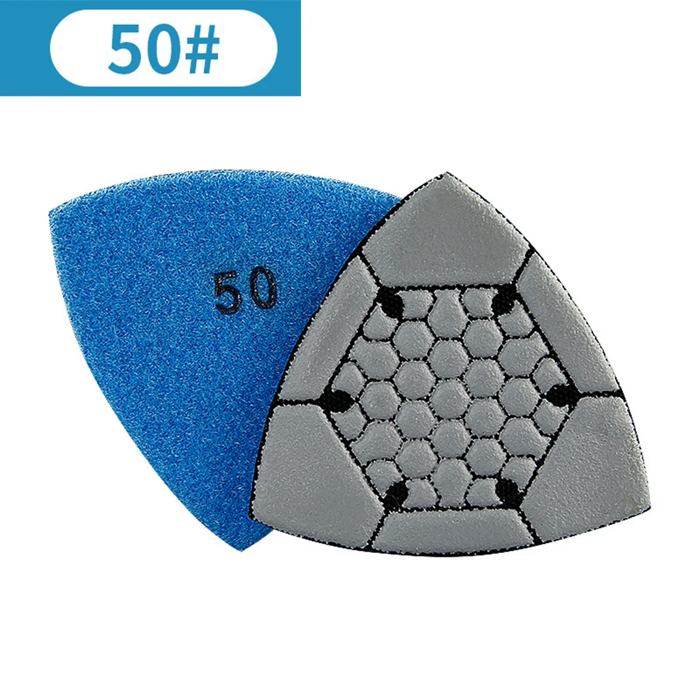 

Brand New Dry Polishing Pad Triangle Parts Strong Grinding Force 1 Pcs 50/100/200/400/800/1500/3000# 90x90x90mm