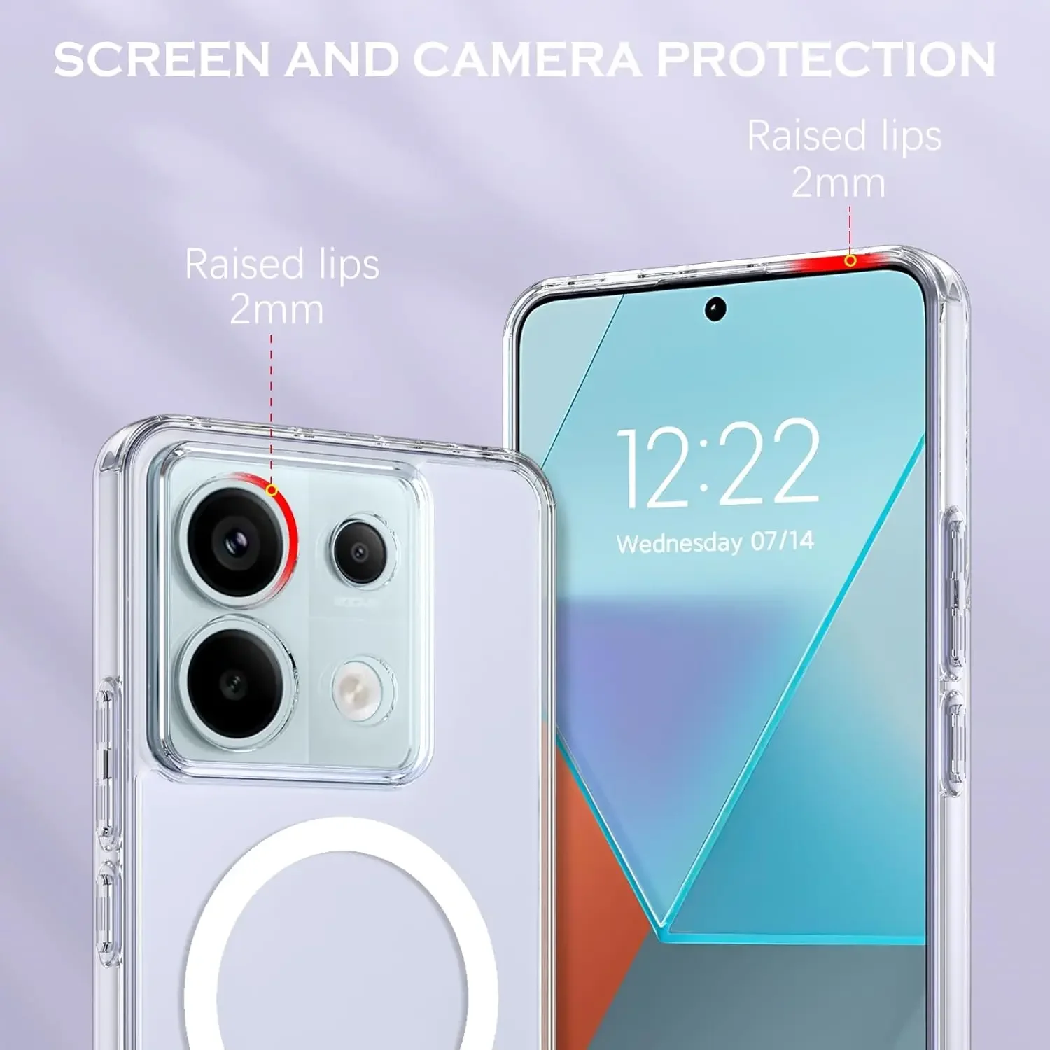 MagSafe Shockproof Clear Acrylic Phone Case - Transparent Protective Cover