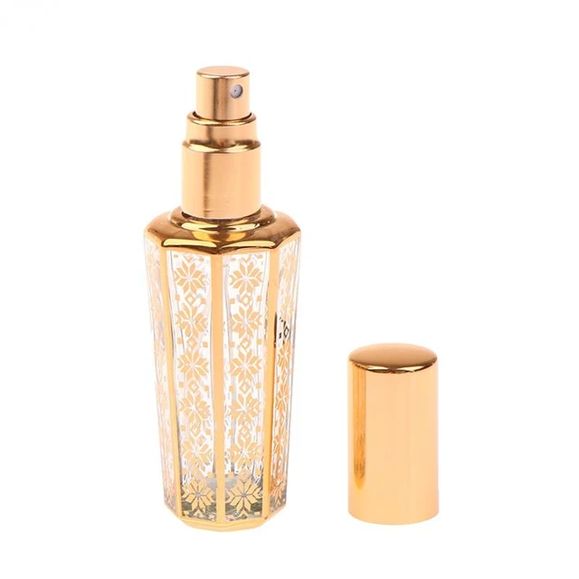 15ML Spray Bottles Travel Portable Glass Perfume Bottle Gold Sample Empty  Containers Atomizer Elegant Alcohol Ultra Mist Sprayer - AliExpress