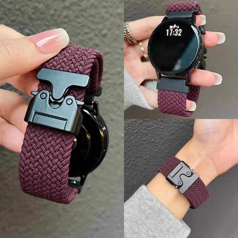 Nylon Braided Loop Strap with Parachute Buckle Wristband