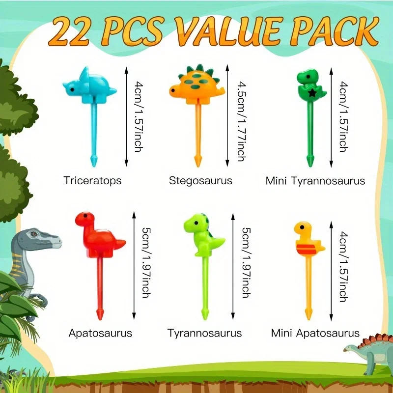 Cartoon Fruit Fork Food Appetizer Toothpicks 22pc/set