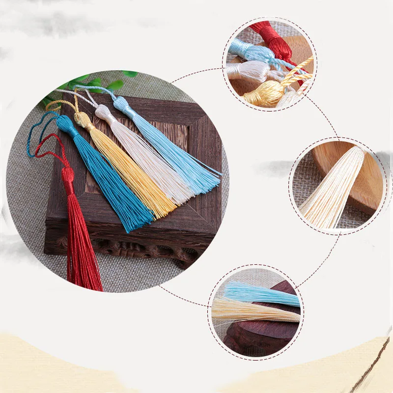 Tassel Fringe Polyester Silk 13cm 100pcs/Pack For Sewing Curtains Accessories DIY Wedding Decoration