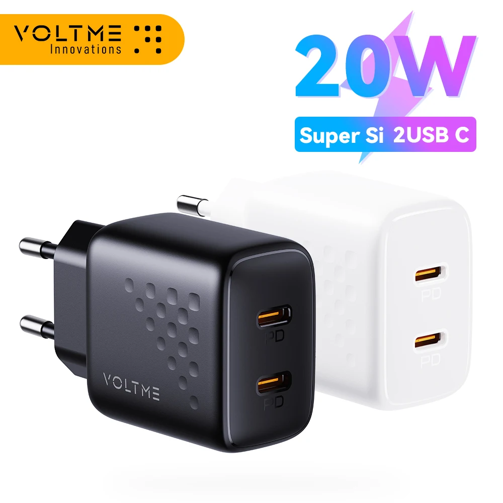 

VOLTME USB Type C Charger 20W Fast Charger Quick Charge For iPhone 13 12 Pro Max PD Fast Charging For Xiaomi Samsung Huawei